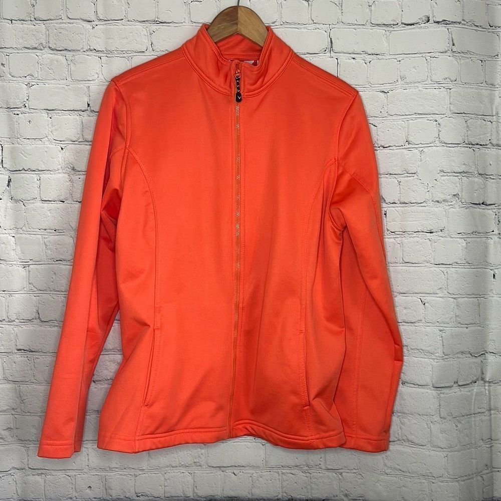 Callaway orange Full Zip Jacket with Pockets size Large L